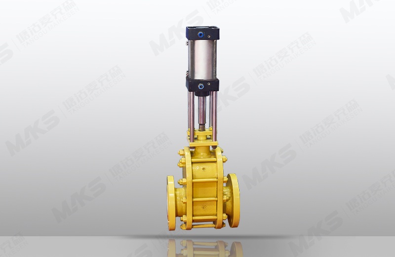 气动陶瓷双闸板阀