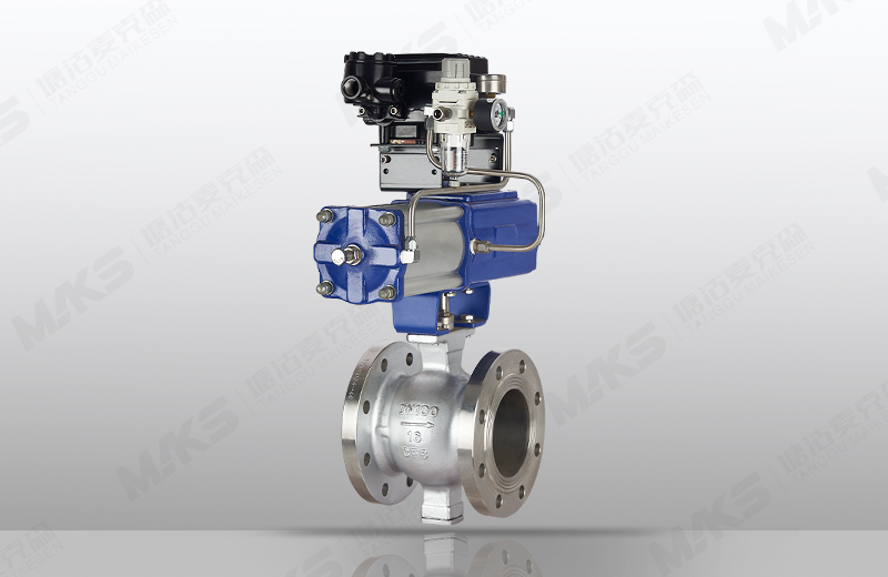 气动V型法兰球阀