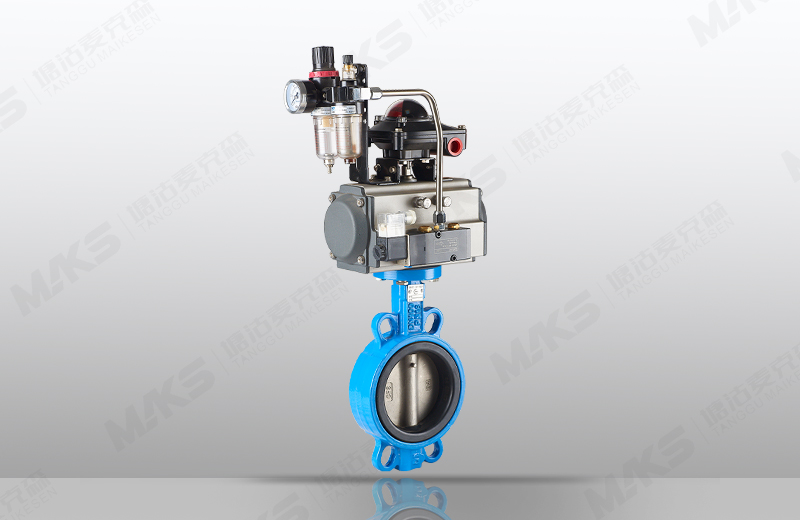 气动对夹中线蝶阀